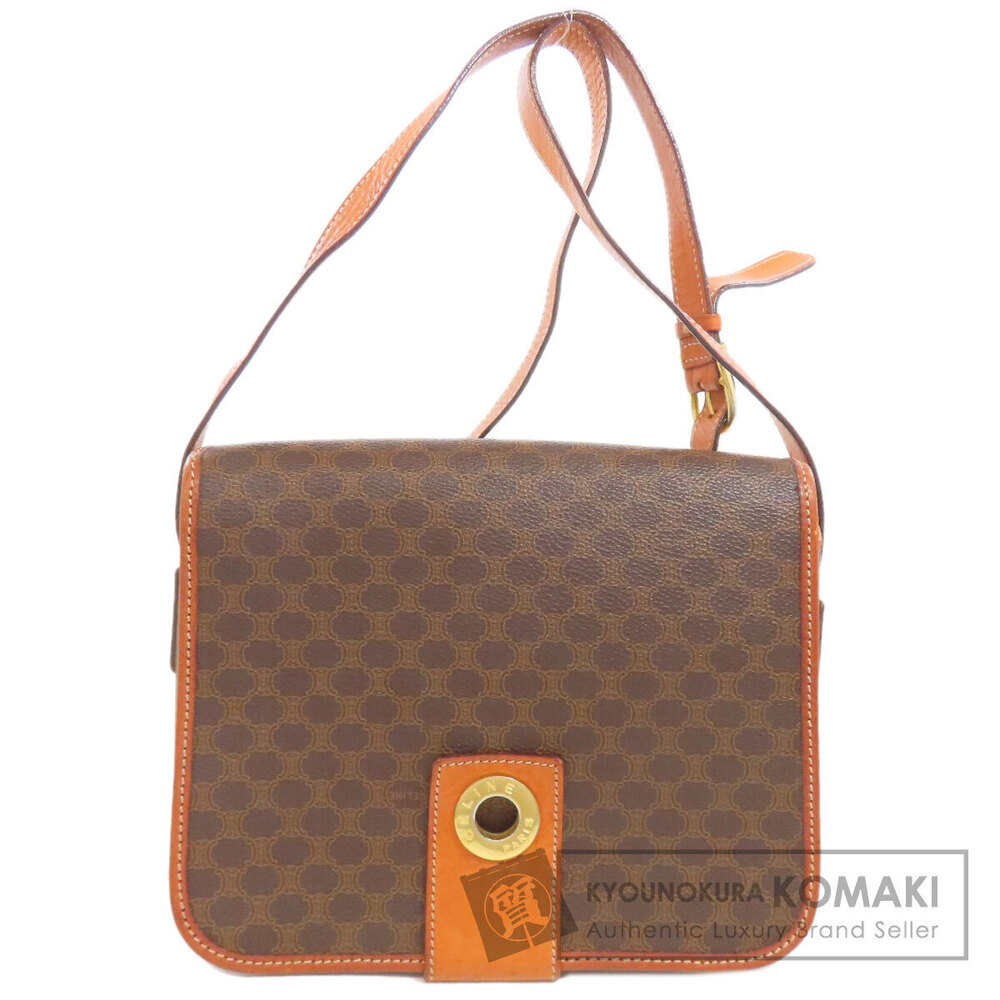 Celine Macadam Leather Brown Tan shoulder bag